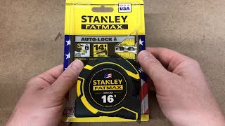 Stanley FatMax 16' Tape Measure with Auto-Lock (first look)!