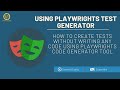 Playwright Test Generator: Create tests without writing Code!