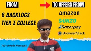 From 6 backlogs to offers from Amazon, Razorpay, Dunzo, Browserstack | Preparation of Himanshu Jha