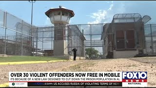 Over 30 violent offenders now free in Mobile