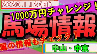 【馬場情報】1/12（日）の馬場情報。今日の風は穏やか。オケラ街道も寒くないはずですよ☆