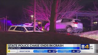 1 arrested after police pursuit, crash on near north side