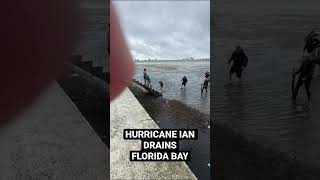 Hurricane Ian drains Florida bay