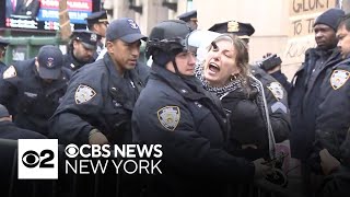 NYPD clashes with protesters outside Columbia University