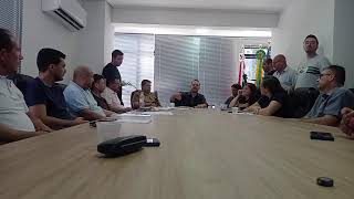 Coletiva prefeito de Capinzal, Aguinaldo Pedro Paggi.