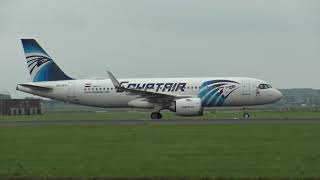 Egyptair Airbus 320Neo SU-GFQ Landing Amsterdam Schiphol 18R