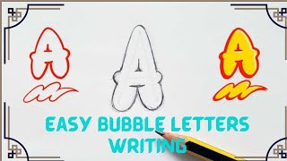 Very Easy ! How to Draw Graffiti Bubble Letters ABC | bubble letters #alphabets