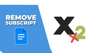 How to remove Subscript from text in google docs