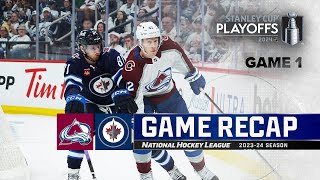 Gm 1: Avalanche @ Jets 4/21 | NHL Highlights | 2024 Stanley Cup Playoffs
