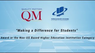 Ho Chi Minh City Open University: Making a Difference for Students Award from Quality Matters 2023