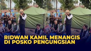 Momen Ridwan Kamil Menangis saat Bertemu Korban Gempa Cianjur di Posko Pengungsian