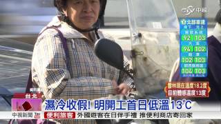 濕冷收假! 明開工首日低溫13℃│中視新聞20170201