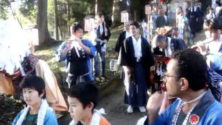 満島神社の秋祭り　神楽団・宿入れ