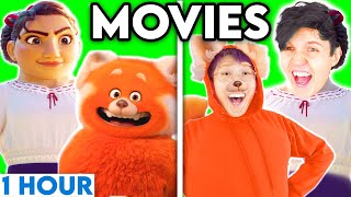 MOVIES WITH ZERO BUDGET! (FUNNY TURNING RED, ENCANTO, DISNEY PIXAR, & MORE!) *LANKYBOX 1 HOUR VIDEO*