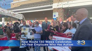 New Route 130 Wawa Celebrates 40-Year Employee Who Has Autism