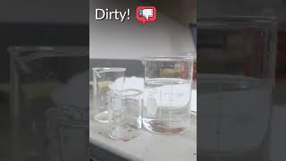How do you clean glassware?