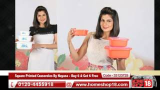 Homeshop18.com - Square Printed Casseroles By Nayasa - Buy 6 \u0026 Get 6 Free