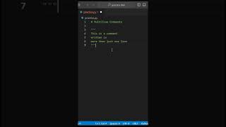 Multiline comments | #python #pythonprogramming #pythontutorial #python3 #pythontutorial