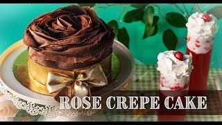 Tarta Rosa de crepes - Rose Crepe Cake