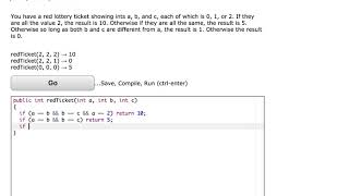 CodingBat -Logic 1-redTicket Explained
