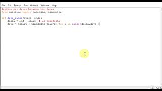 python get dates between two dates