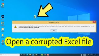 How do i fix file format or file extension is not valid in excel
