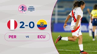 PERÚ vs. ECUADOR [2-0] | RESUMEN | CONMEBOL SUB20 FEM | FASE DE GRUPOS