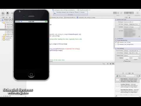 03 17 Getting the Sub string within Range of a String in Objective C - iOS Xcode Tutorial Part 03