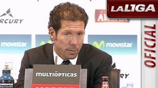 Rueda de Prensa de Simeone tras el Real Zaragoza (1-3) Atlético de Madrid - HD