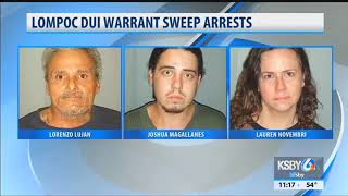 3 arrested in Lompoc DUI warrant sweep