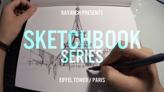 ARCHITECTURAL SKETCH of the EIFFEL TOWER - PARIS | Sketchbook Series