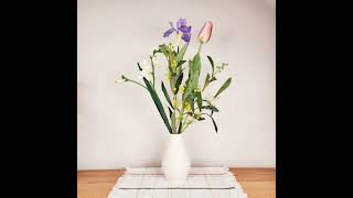 Flower arranging for 15 handmade porcelain vases