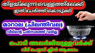 തിളച്ച വെള്ളത്തിൽ ഇത് ഇട്ട്‌ കൊടുത്താൽ മാറാല വീടിന്റെ പരിസരത്ത് വരില്ല. ഇങ്ങനെ ഒന്ന് ചെയ്ത് നോക്ക്.