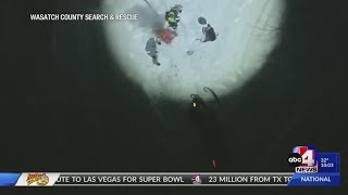 Video shows stranded snowmobilers rescued from Snake Creek