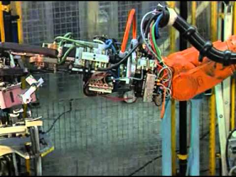 KUKA Robot Automotive Spot Welding Industrial Application - YouTube