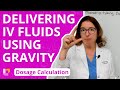 Delivering IV Fluids Using Gravity: Dosage Calculation | @LevelUpRN