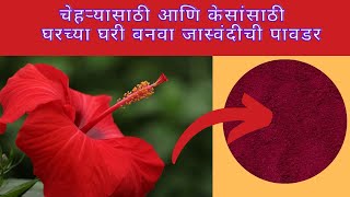 Jaswand Chi Powder Kashi Banvaychi | Hibiscus Flower Powder Making at Home for Hair and Skin