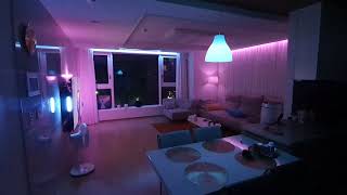 필립스 휴 조명 거실 꾸미기(philips hue light)