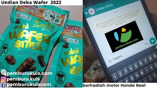 Deka Wafer kemasan khusus Happiness surprise ada hadiah motor Honda Beat