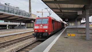 Bunter Güterzugverkehr, viel Verspätung im Fernverkehr und Regionalverkehr in Augsburg/Bahnhofsvideo