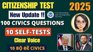 UPDATE 2025 ✅  10 BỘ ĐỀ THI THỬ 2025 ✅ 100 CÂU THI QUỐC TỊCH MỸ FULL 2025 🛑Kết Quả Bầu Cử Mới