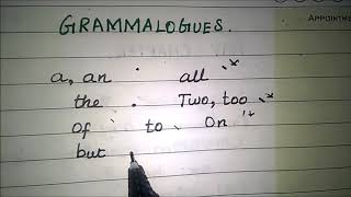 GRAMMALOGUES IN ENGLISH SHORTHAND