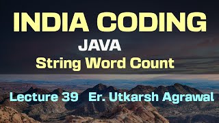 Java Programming String Word Count Lecture 39 ICSE ICS