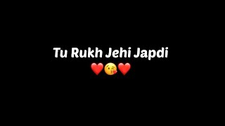 Tu Rukh Jehi Japdi Song Akhil | Punjabi Song Status | Black Background Watsapp Status