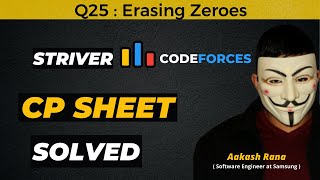 Erasing Zeroes | Striver CP Sheet | Codeforces | Competitive Programming #striver #cp