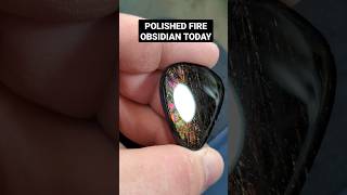 Polished some rare obsidian today 💎