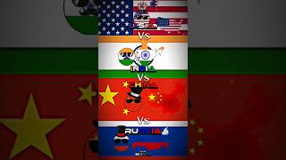 The Big 4 ultimate comparison USA 🇺🇲 Vs India 🇮🇳 Vs China 🇨🇳 Vs Russia 🇷🇺 #edit #countryballs #yt