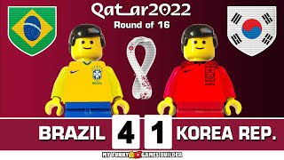 Brazil vs South Korea 4-1 • World Cup 2022 Qatar - Round of 16 All Goals & Highlights Lego Football