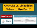 ArrayList vs. LinkedList: When to Use Each?  | Java Collection Framework