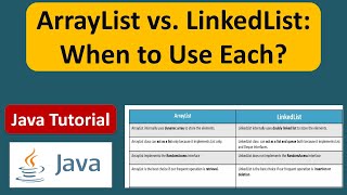 ArrayList vs. LinkedList: When to Use Each? | Java Collection Framework